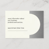 Metallic Silver Accent (off-yellow) Appointment Afsprakenkaartje (Achterkant)