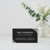 Metallic Silver Accent Visitekaartje (Staand voorkant)