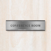 Metallic Silver Background  Deurbordje (Voorkant)