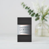 Metallic Silver Banner | Zwarte staart Afsprakenkaartje (Staand voorkant)