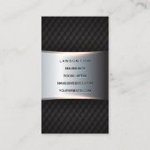 Metallic Silver Banner | Zwarte staart Afsprakenkaartje (Achterkant)