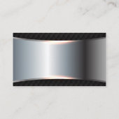 Metallic Silver Banner | Zwarte staart Visitekaartje (Achterkant)