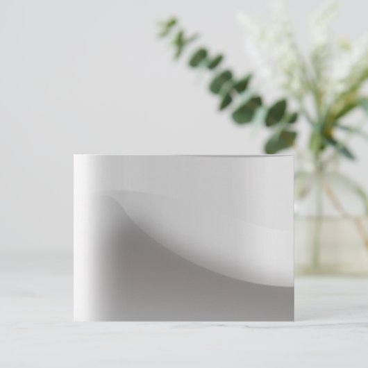 Metallic Silver Briefkaart (Staand voorkant)