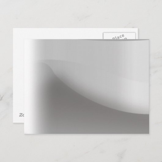 Metallic Silver Briefkaart (Voorkant / Achterkant)