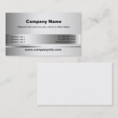 Metallic Silver Business Card-sjablonen Visitekaartje (Voorkant / Achterkant)