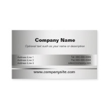 Metallic Silver Business Card-sjablonen