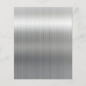 Metallic Silver Business Logo QR Code Promotie Flyer (Achterkant)