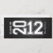 Metallic Silver Class of 2012 Graduation Invites Kaart (Voorkant)