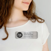 Metallic Silver Company Logo Medewerker Magnetisch Naamplaatje