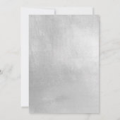 Metallic Silver en Gold No Parents Foliage Wedding Kaart (Achterkant)