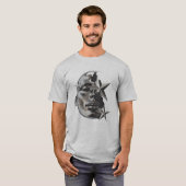 Metallic Silver Face Graphic T-shirt (Voorkant volledig)