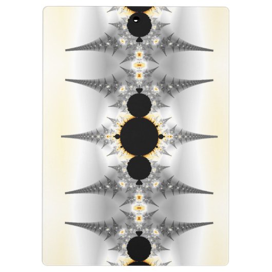 Metallic Silver Fractal Spikes Klembord (Achterkant)