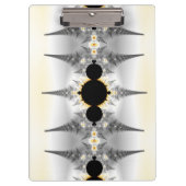 Metallic Silver Fractal Spikes Klembord (Voorkant)