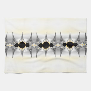Metallic Silver Fractal Spikes Theedoek