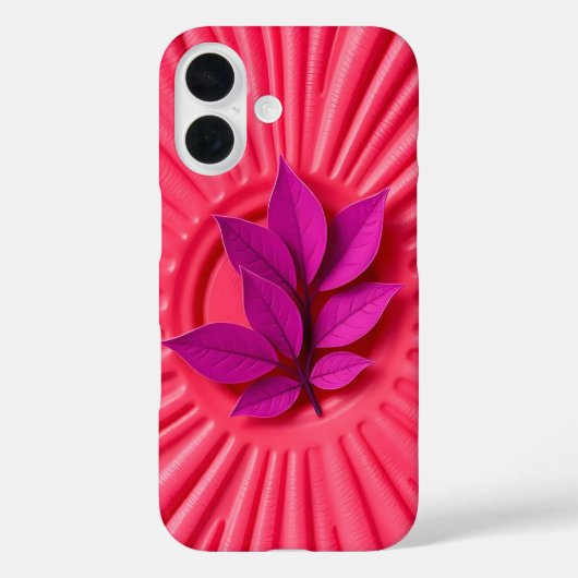 Metallic Silver Fuchsia Hoesje-Mate iPhone Case (Achterkant)