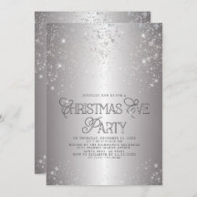 Metallic Silver Glitter-kerstfeest