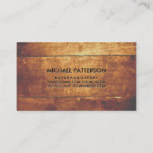 Metallic Silver Gold Banner Monogram | Hardwood Visitekaartje (Achterkant)