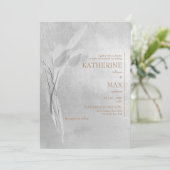 Metallic Silver & Gold No Parents Wedding Kaart (Staand voorkant)