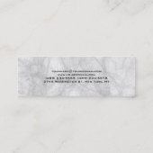 Metallic Silver Gray Minimalist Professional Mini Visitekaartje (Achterkant)