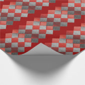 Metallic Silver Grey Diamond Elegant Cadeaupapier (Hoek)