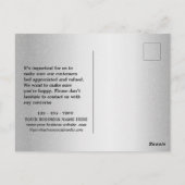 Metallic Silver - Hartelijk dank voor uw bedrijf Briefkaart (Achterkant)