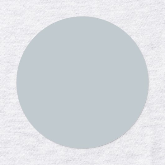 Metallic Silver Iron-On Label 1 inch Rond (Design 2)