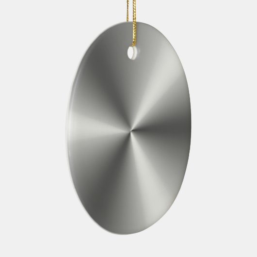 Metallic Silver Keramisch Ornament (Rechts)