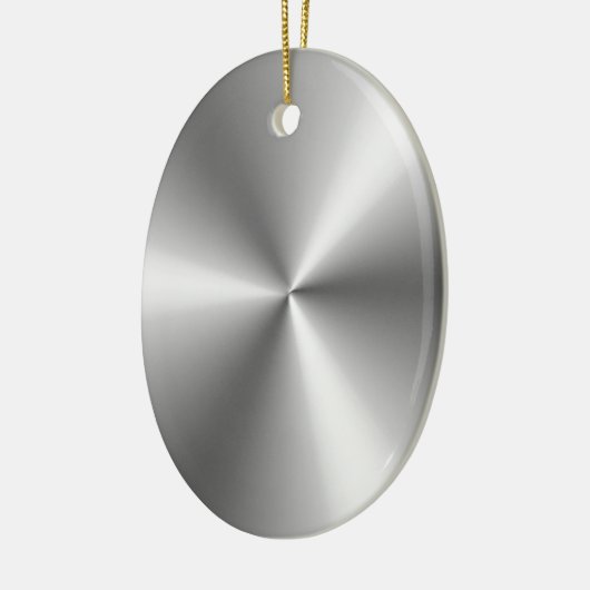 Metallic Silver Keramisch Ornament (Links)