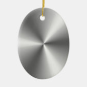 Metallic Silver Keramisch Ornament (Voorkant)
