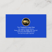 Metallic Silver Lines Gold Trucker Visitekaartje (Achterkant)