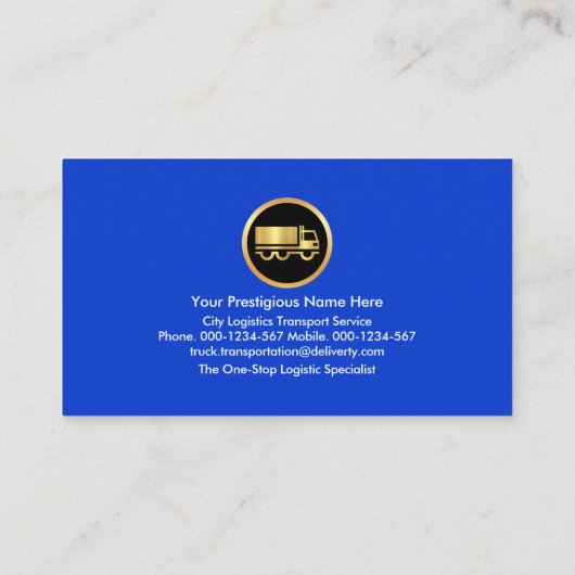 Metallic Silver Lines Gold Trucker Visitekaartje (Achterkant)