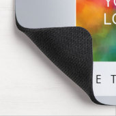 Metallic Silver Look Uw zakelijke Logo uploaden na Muismat (Hoek)