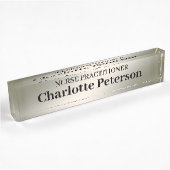 Metallic Silver Personalized Doctor Nurse Naambordje