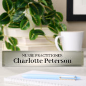 Metallic Silver Personalized Doctor Nurse Naambordje