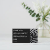 Metallic Silver Ray Accent Visitekaartje (Staand voorkant)