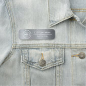 Metallic Silver Safety Pin of Magnetic Staff Naamplaatje (In situ)