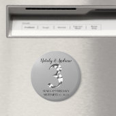 Metallic Silver Third Wedding Jubileum Magneet (Insitu (Vaatwasser))