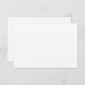 Metallic Silver Wedding RSVP Response Kaart (Voorkant / Achterkant)