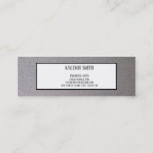 Metallic Silver White Afstuderen Invoegnaam Kaart Contactkaartje (Achterkant)