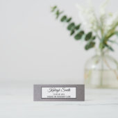 Metallic Silver White Afstuderen Invoegnaam Kaart Contactkaartje (Staand voorkant)