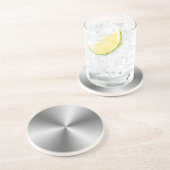 Metallic Silver Zandsteen Onderzetter (Zijkant)