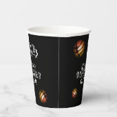 Metallic Sinaasappel Basketbal Verjaardagsfeestje Papieren Bekers (Rechts)