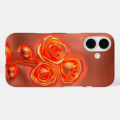 Metallic Sinaasappel Rozen Hoesje-Mate iPhone Case (Achterkant (horizontaal))