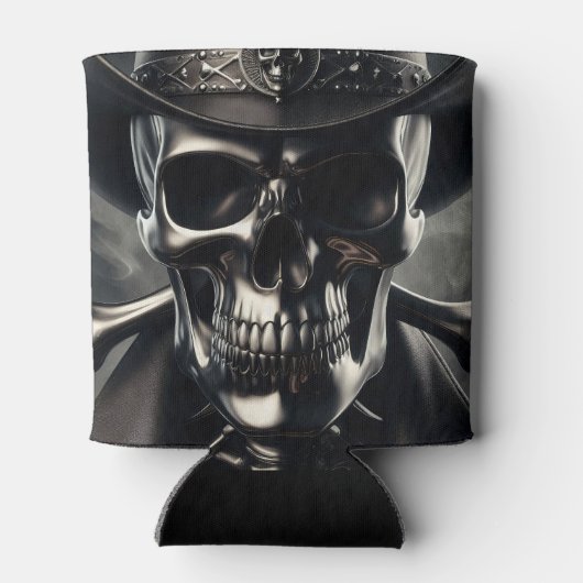 Metallic Skull Cowboy Koelbox Blikjeskoeler (Achterkant)