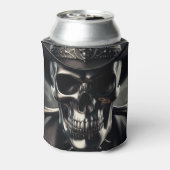 Metallic Skull Cowboy Koelbox Blikjeskoeler (Blikje Achterkant)