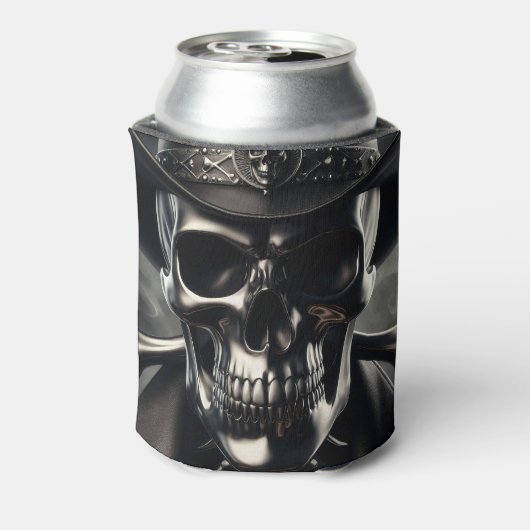 Metallic Skull Cowboy Koelbox Blikjeskoeler (Blikje Achterkant)