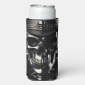 Metallic Skull Cowboy Koelbox Seltzer Blikjeskoeler (Seltzer Achterkant)