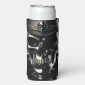 Metallic Skull Cowboy Koelbox Seltzer Blikjeskoeler (Seltzer Voorkant)