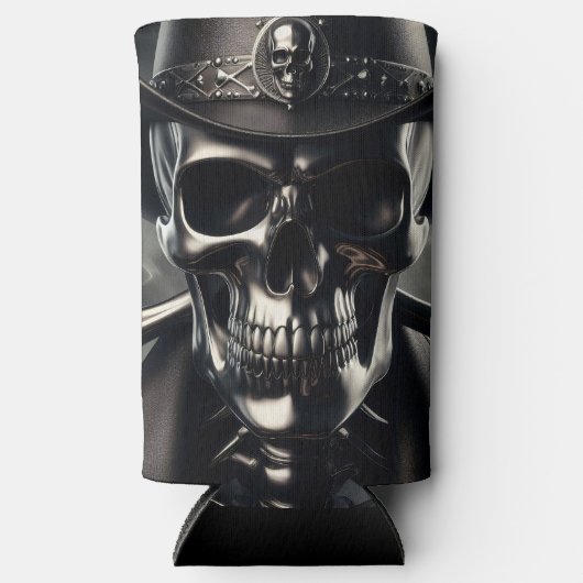 Metallic Skull Cowboy Koelbox Seltzer Blikjeskoeler (Voorkant)