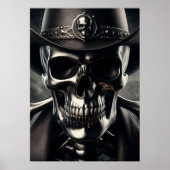 Metallic Skull Cowboy-Poster Poster (Voorkant)